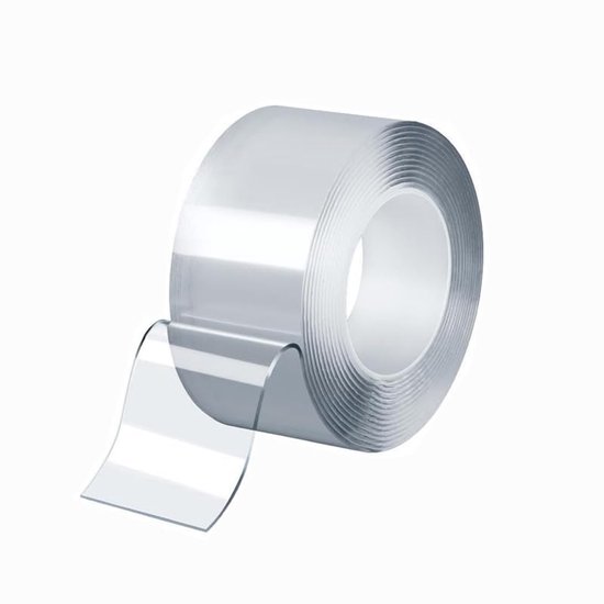 3 Stück Doppelseitiges Nano-klebeband 1 Meter Lang Vielseitig Einsetzbar Ablösbar 3 Cm Breit X 2 Mm Dick Transparent Abwaschbar Wiederverwendbar