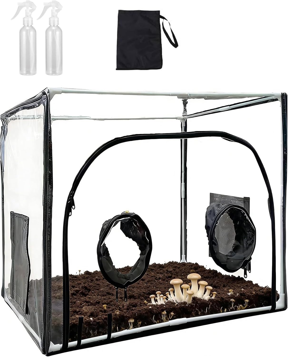 Still Air Box, Pilzzuchtset, Komplettes Growzelt Mit Deckel, Ständer, Verdampfer Und Thermometer, Für Mykologie Und Pflanzen (80x50x50 Cm)