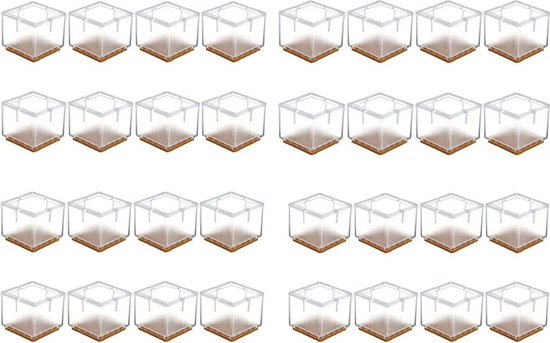 32 Silikon-schutzhüllen Für Stuhlbeine, Bodenschoner Für Möbel, Tische, Hocker Und Beine (transparent)