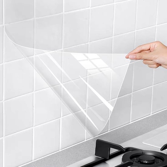 4 Stück Transparente Kontaktfolie, Schutz Für Küchenrückwände, Schränke, Wände Und Regale, Wasser- Und Ölbeständig, Selbstklebend, 40 Cm X 2 M