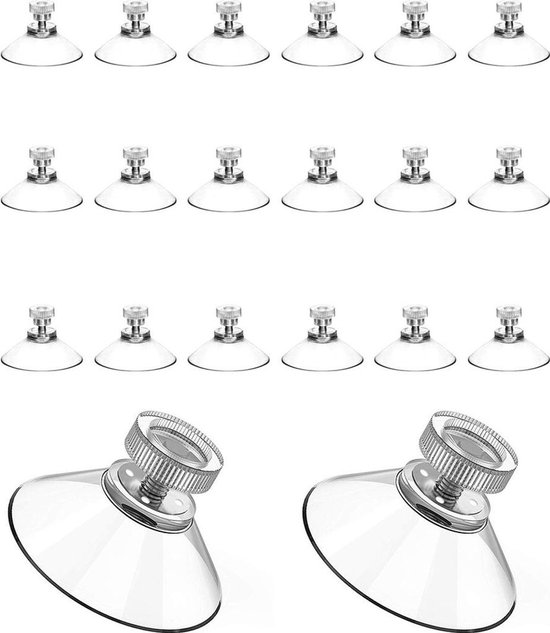Saughaken Mit Schrauben - 41 Mm - Transparentes Pvc - M4-gewinde - 20 Stück