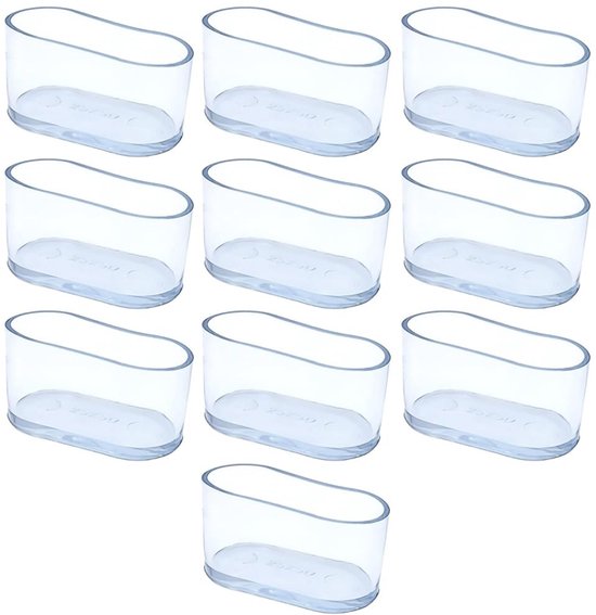 Dailygoods - Set Mit 10 Transparenten Stuhlbeinüberzügen Aus Gummi