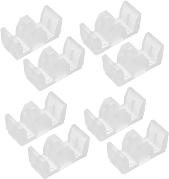 Schiebetürpuffer – Duschkabinen-rollenstopper – Türpositionierung – Quadratischer Pufferblock – 8 Stück – Transparent