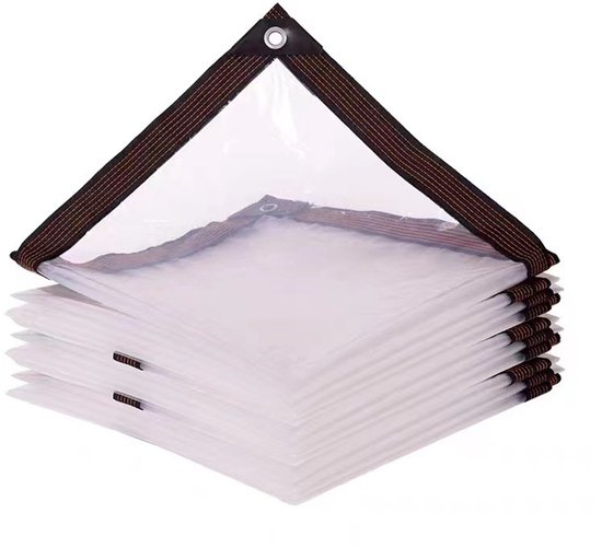 Transparente, Regendichte Outdoor-plane – 2 X 2 Meter – Mit Perforationen – Wasserdicht – Uv-beständig
