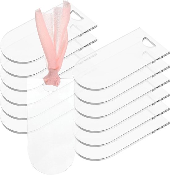 24 Transparente Acryl-platzkarten 9 X 4 5 Cm Geeignet Für Tischdekorationen Weihnachtsgeschenkanhänger Und Geschenkanhänger Mit Kordel Ideal Für