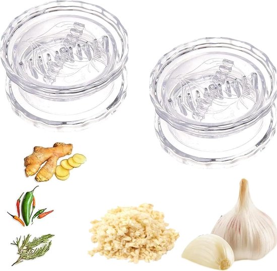 2 Stück Manuelle Knoblauchpresse Multifunktionaler Zerkleinerer 8 X 8 X 4 Cm Küchenhelfer Kunststoff Für Knoblauch Zwiebeln Ingwer Kräuter Und