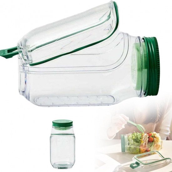 Salat-pod – Salatschüssel Mit Integriertem Dressing-behälter – Transparent