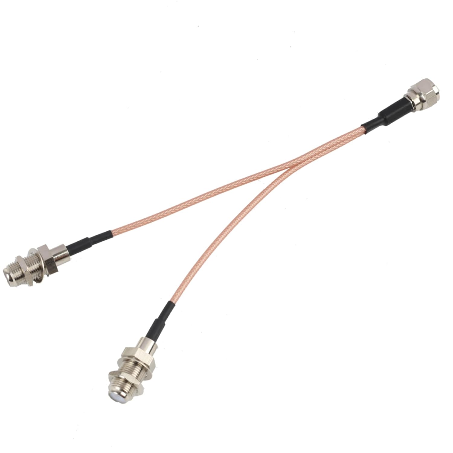 Stück F-stecker-splitterkabel 15 Cm, F-stecker Auf Zwei F-buchsen, Rg316 50 Ohm Koaxialkabel, Verlustarm, Für Fernsehen, Satellitenempfang, Audio- Und Videogeräte, Satellitenreceiver