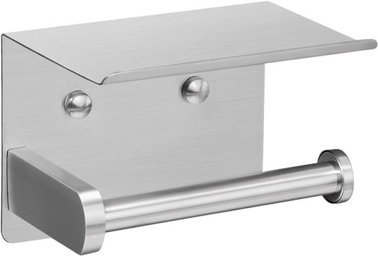 Toilettenpapierhalter Mit Ablage – Wandmontage – Edelstahl 304 – Silber