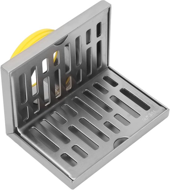 Eckablauf – L-förmiger Ablauf – Bad/küche – Edelstahl Sus304 – 5,9 Cm Rohrdurchmesser – Silber