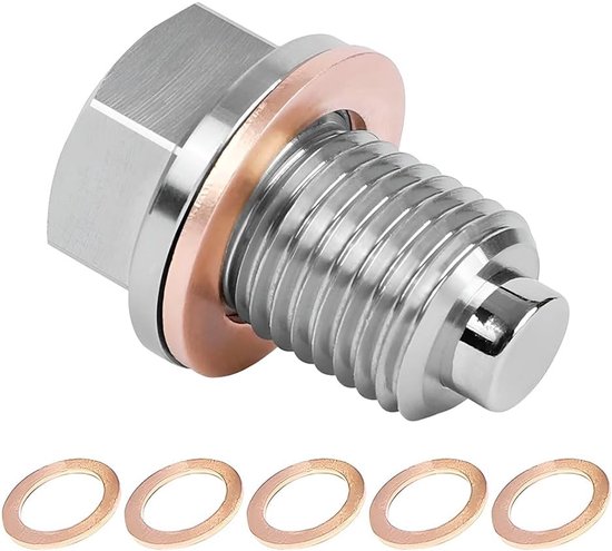 Magnetische Ablassschraube M12x1,5 – Edelstahl – Silber