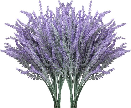 10 Künstliche Lavendelsträuße, Dekorative Lila Kunstblumen Für Drinnen Und Draußen