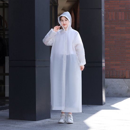 2 Dicke Regenmäntel Für Erwachsene, Robuste Ponchos, Für Outdoor-touren, Leichter Eva-synthetik-regenmantel Mit Kapuze, Lila