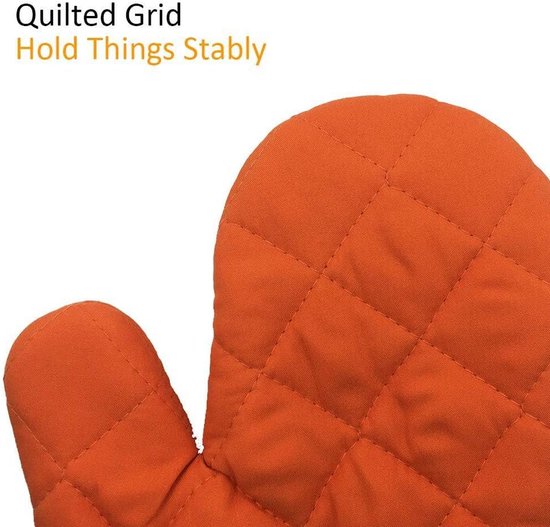1 Paar Hitzebeständige Ofenhandschuhe Extra Dicke Rutschfeste Backhandschuhe Geeignet Für Backofen Mikrowelle Und Grill Größe 28 X 18 Cm Ideales