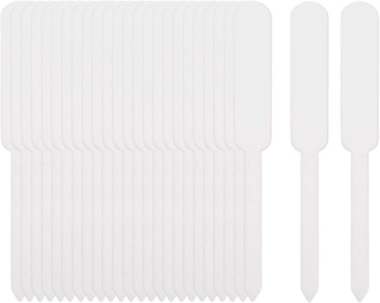 Weiße Dünne Kunststoff-pflanzenstecker 200 Stück Größe 1 5 X 12 Cm Wasserfeste Gartenetiketten Für Setzlinge Kräuter Sukkulenten Topfpflanzen Und 1,5