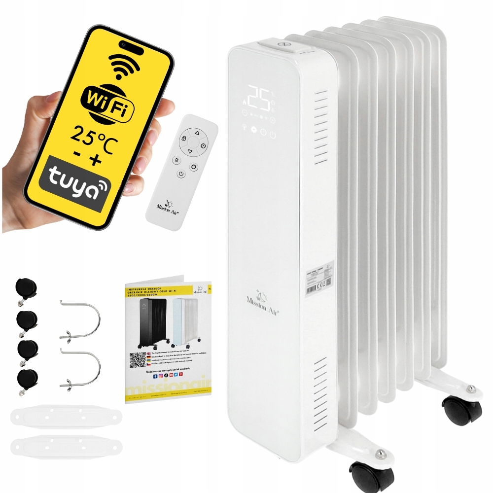 Oslo 1500w Weißer Wlan-ölradiator