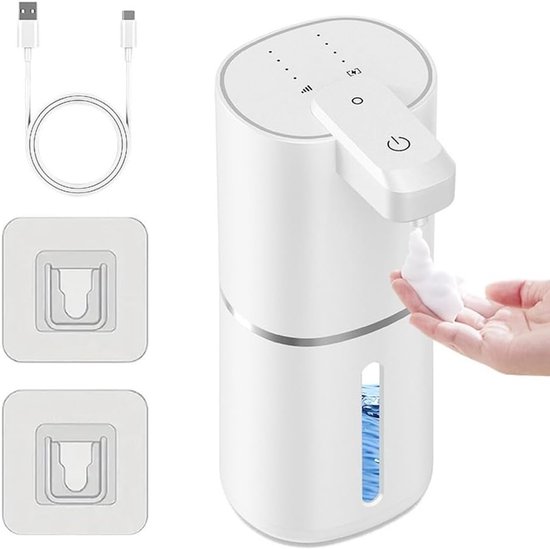 Seifenspender Wandmontierter Automatischer Seifenspender Schaumspender Mit 4 Geschwindigkeitsstufen 380 Ml Fassungsvermögen Wasserdicht Ipx5 Weiß