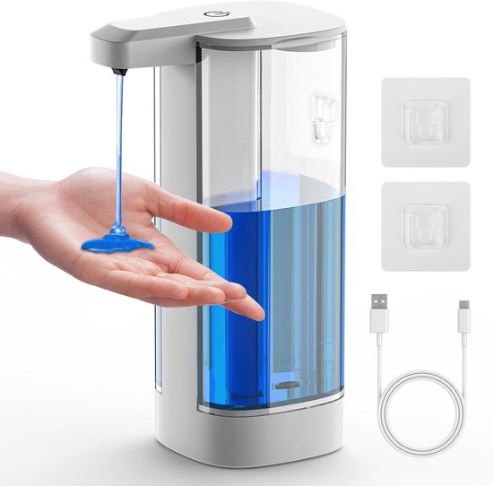 Automatischer Seifenspender – Berührungslose Dosierung – Hygienische Bedienung – Einstellbare Seifenmenge – 500 Ml Fassungsvermögen – Weiß