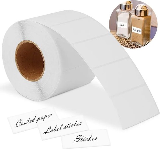 1000 Leere Selbstklebende Haushaltsetiketten Rolle 6x3 Cm Selbstklebende Etiketten Blankoetiketten Rolle Gefrierschranketiketten Weiße Aufkleber