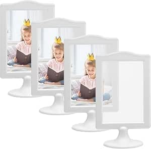 4-teiliges Set Doppelseitiger Bilderrahmen (10 X 15 Cm) Mit Tischaufsteller, Stehend, Für Je 2 Fotos.