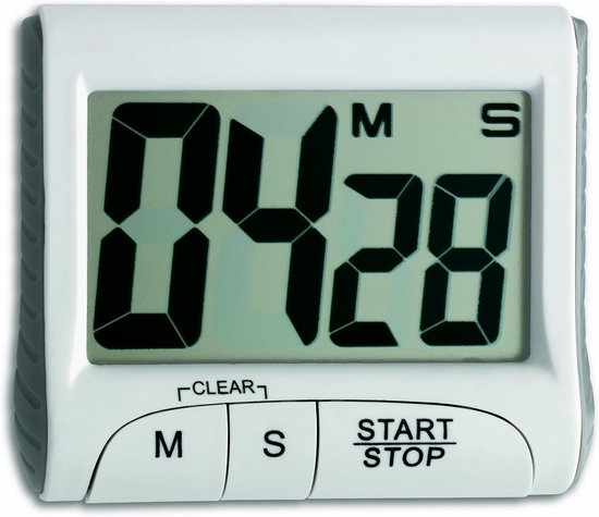 Elektronischer Timer, Digital, Klein Und Handlich, Stoppuhr, Eieruhr, Weiß, Kunststoff, (l) 83 X (b) 28 (45) X (h) 70 Mm