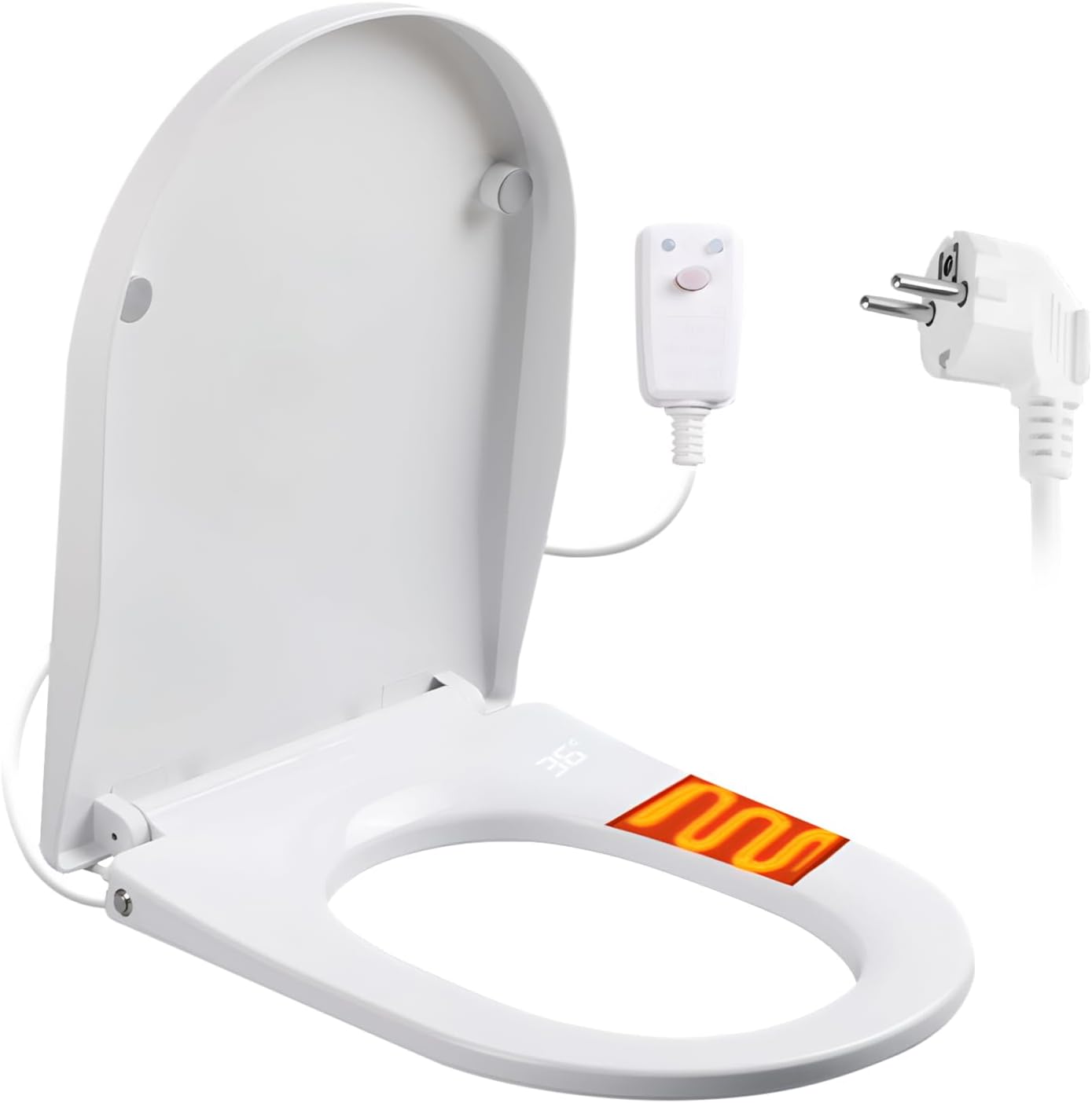 Intelligenter Wc-sitz – Bidet – Beheizbarer Sitz 3 Temperaturstufen – Mit Automatischer Absenkfunktion – Temperaturanzeige – Nachtlicht – Typ V