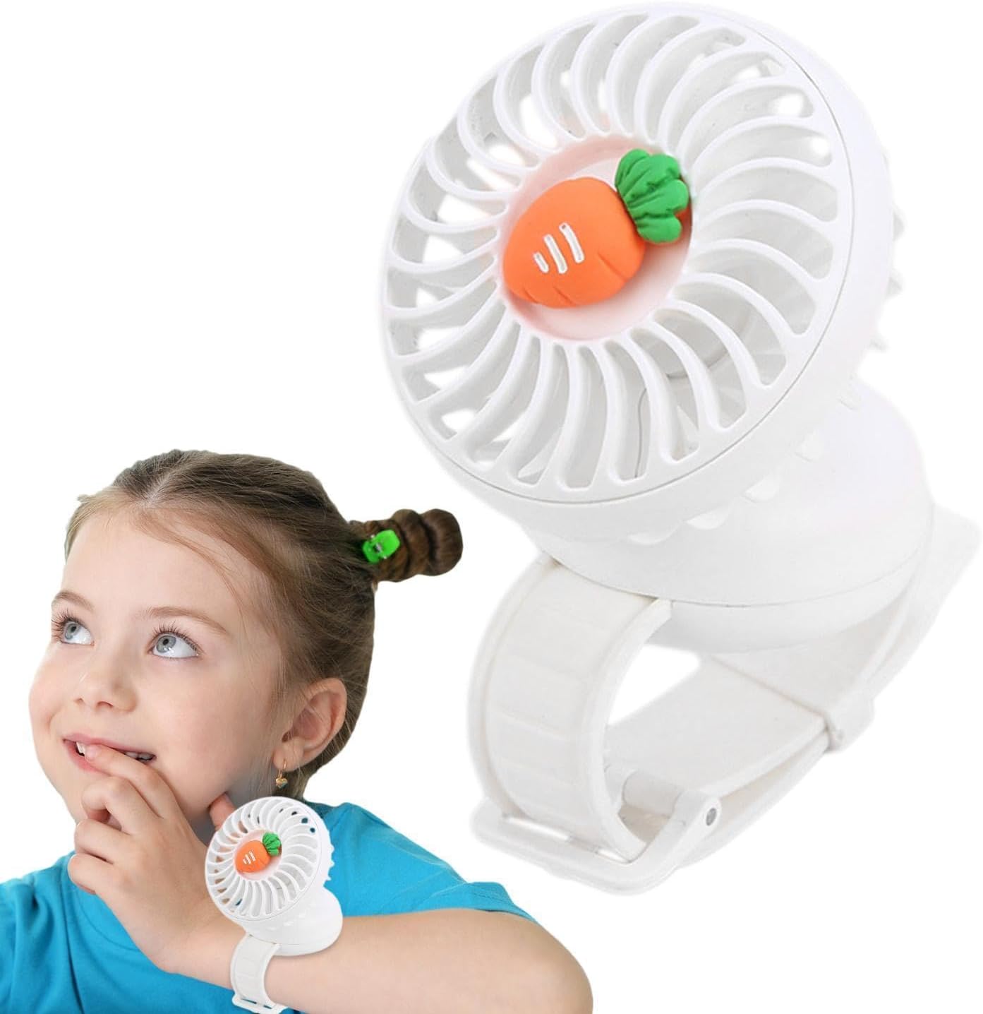 Uhrenförmiger Kühlventilator, Ladeventilator Tragbarer, Wiederaufladbarer Handventilator