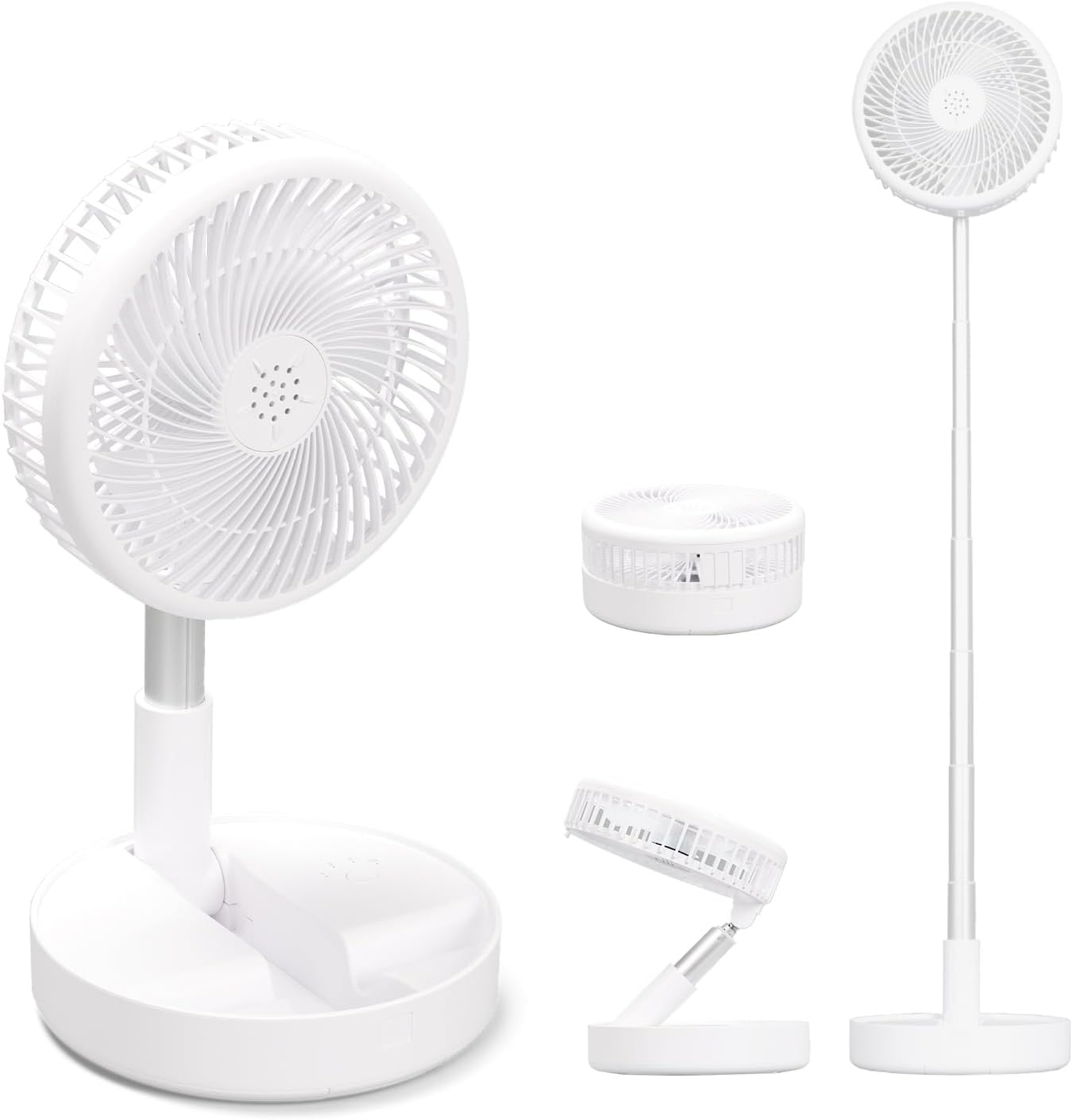 Zusammenklappbarer Standventilator – Usb-aufladbar – Tragbar – Oszillierend – Mit 6000-mah-akku – Für Zuhause, Schlafzimmer, Reisen Und Camping