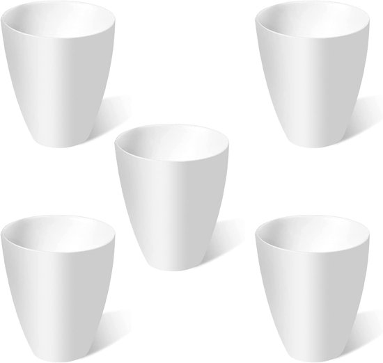 Set Mit 5 Flachen Ersatzlampenschirmen Aus Kunststoff – 42 Mm – Weiß
