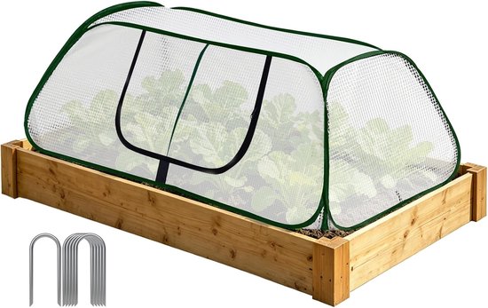 Pflanzenabdeckung Gartengewächshaus Mit Aufrollbarer Reißverschlusstür Dickere Pe-abdeckung Für Gemüse Und Obstreihen Im Innen Und Außenbereich L Weiß