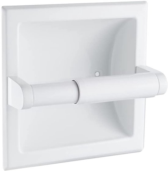 Versenkter Toilettenpapierhalter - Edelstahl, Weiß (151512cm)
