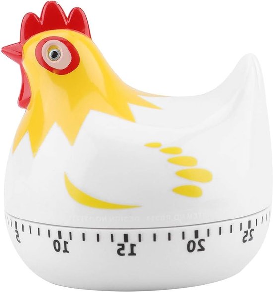 Hühner-timer, Countdown-timer Mit Hühnermotiv, Küchengeschenke Für Liebhaber Von Kochen Und Backen, Eieruhr-erinnerung (weiß)