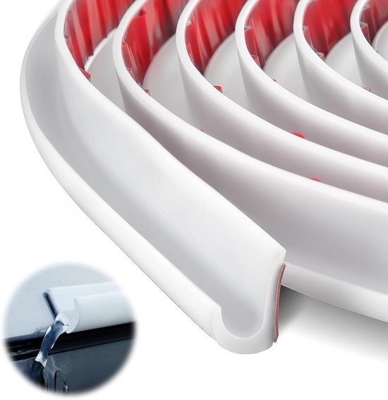 J-förmige Regenrinne – 5 M – Selbstklebend – Weiß