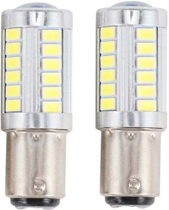 Lampe-1157 P21 5w Bay15d 33 Smd 5730 Led-lampen, Geeignet Für Bremslichter, Blinker Und Parkleuchten, Xenonweißes Licht, 2 Stück.