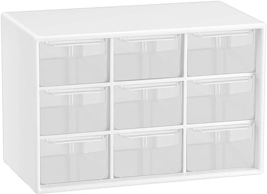Schreibtisch-organizer – 9 Schubladen – Weiß