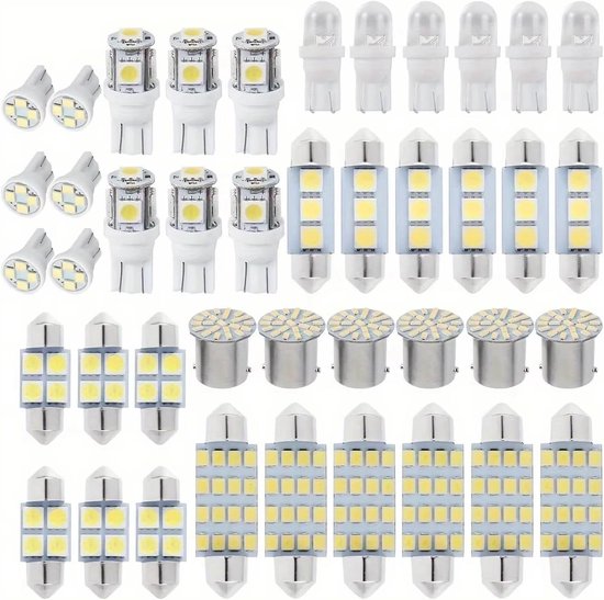 42-teiliges Universelles Led-innenbeleuchtungsset Für Autos, 12 V, Weißes Licht
