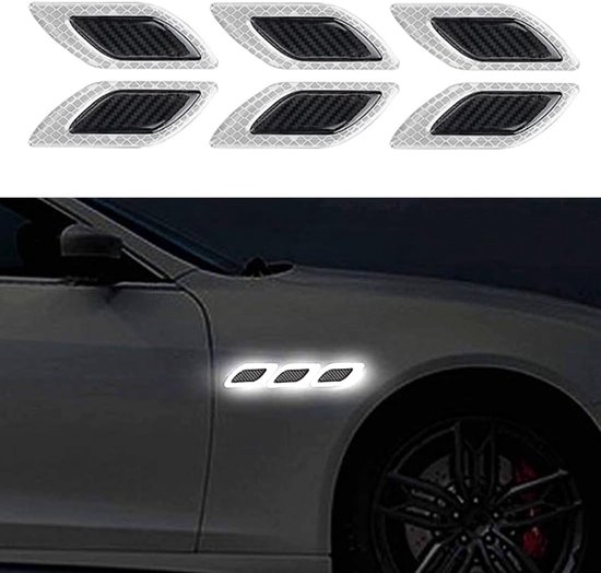 3d-reflexstreifen Reflektierender Aufkleber Für Die Motorhaube Hochintensive Reflektierende Aufkleber Für Bessere Sichtbarkeit Bei Nacht Für Pkw Weiß