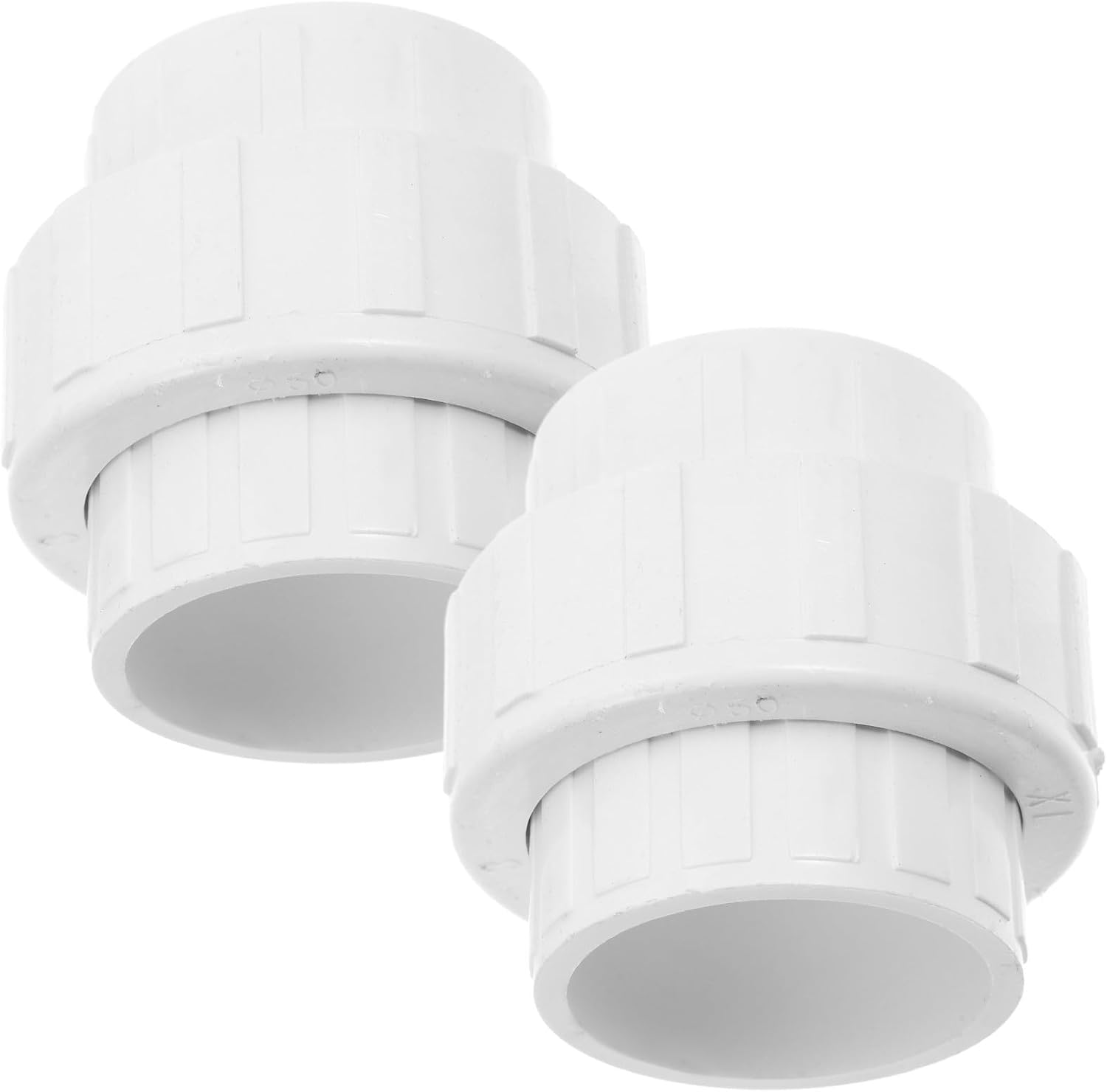 Weiße, Wasserdichte Pvc-gleitverschraubung, 2 Stück, Epdm-o-ring, Robustes Kunststoffzubehör Für Bewässerung, Schwimmbäder Und Sanitärinstallationen