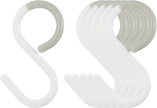 S-haken Aus Kunststoff – Hängehaken-set – Küchenorganisation – Flexibel Und Kratzfest – 6-teilig – Weiß