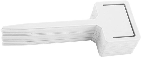 Wasserfeste Pflanzenetiketten – Gartenblumenetiketten – Pflanzenbestimmung – Wiederverwendbares Pvc-material – 18 X 6,5 Cm – Weiß