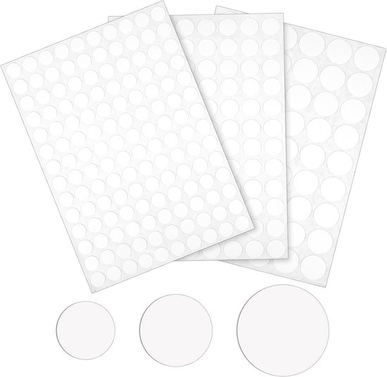 480 Weiße, Selbstklebende Schraubenabdeckungen, 10 Mm, 15 Mm, 20 Mm, Selbstklebende Schraubenlochaufkleber, Geeignet Für Schreibtische, Wandschränke Und Möbel
