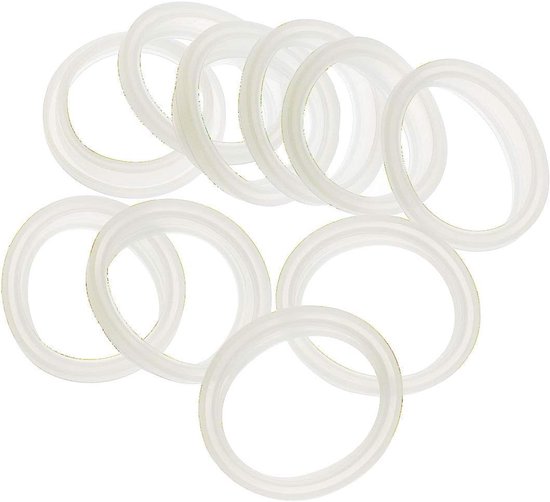 Set Mit 10 Dichtungsringen, Silikonring, Für Glasflaschen, Thermosflaschen, Deckel, Dichtungsring, 3,5 Cm, Garantiert Auslaufsicher, Weiß, 3,5 Cm