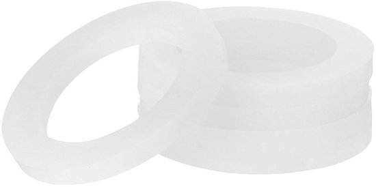 Allecto Plus - Silikondichtung 30 Mm Für Duschkopf - 5er-set Mit 20 Mm Durchmesser - Weiße Vmq-dichtungsringe Für Wasserschlauch Und Armaturen
