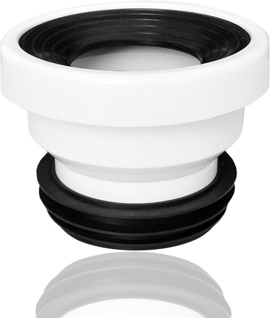 Wc-anschlussrohr – Abflussrohr – Sanitäranschluss – Verstellbarer Versatz – 13,9 Cm – Weiß