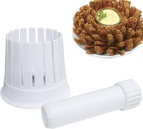 Blumenschneider Küchengerät – Zwiebelblumen-maker – Kreatives Kochen – Einfache Schneidemaschine – 10 X 8 X 8 Cm – Weiß