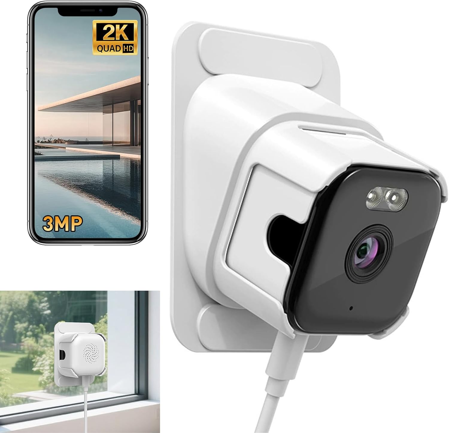 3-mp-2k-innenfensterkamera Mit Personen-/fahrzeugerkennung
