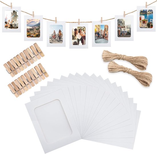 Bilderrahmen Aus Papier – Diy-bilderrahmen – 20er-set – Weiß – Karton