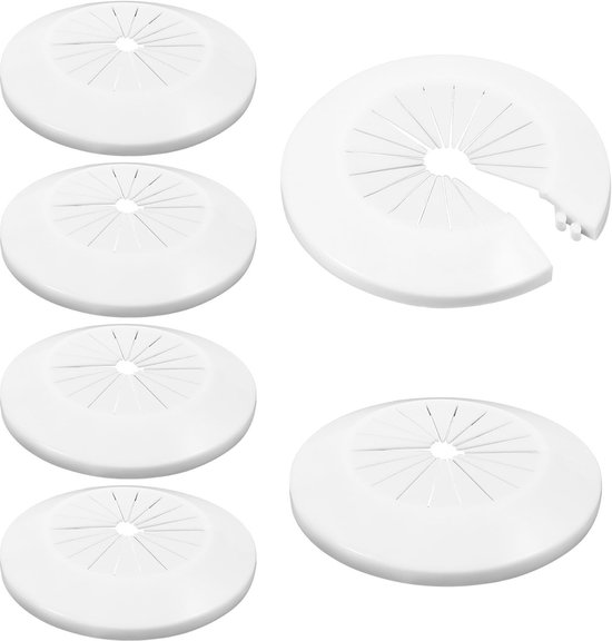Dailygoods – Tubenverschlüsse, 6 Stück – Weiß – Abs-kunststoff – Dekorativ