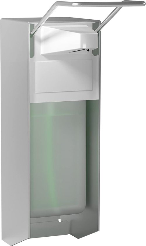 Eurodispenser Seifenspender, Wandmontage, Ellbogen-seifenspender Für Desinfektionsmittel Und Handseife, Weißer Seifenspender, Aluminium, 500 Ml