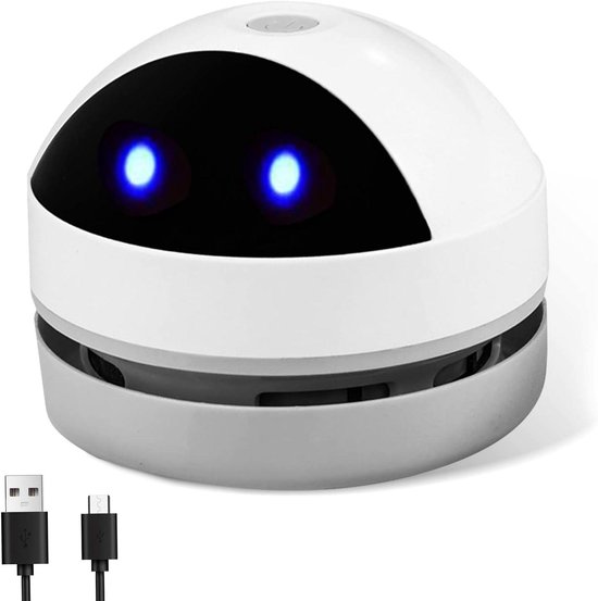 Mini-tischstaubsauger – Usb-aufladbar Und Kabellos – Hohe Saugkraft Für Schreibtisch, Büro, Auto, Kissen Und Tastatur – Weiß